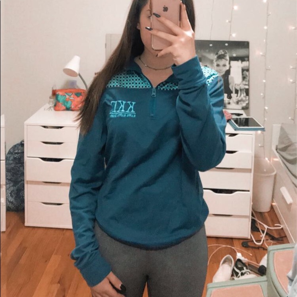kappa kappa gamma dark teal quarter zip